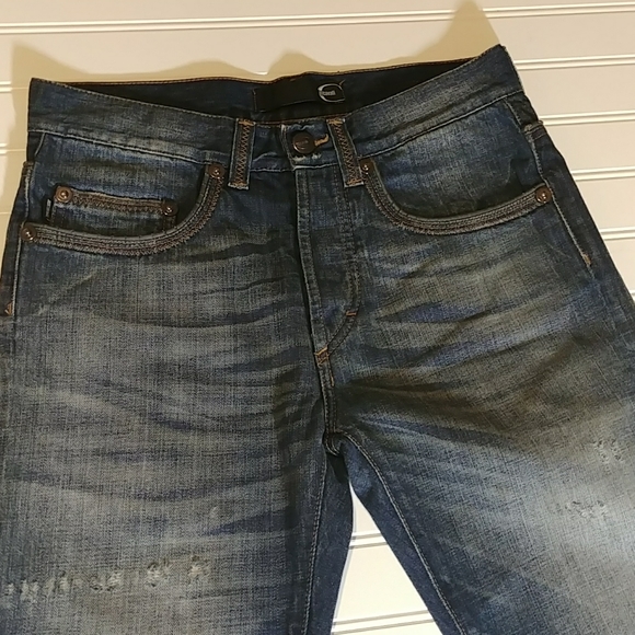 Just Cavalli Distressed Button Fly Jeans - Picture 7 of 16